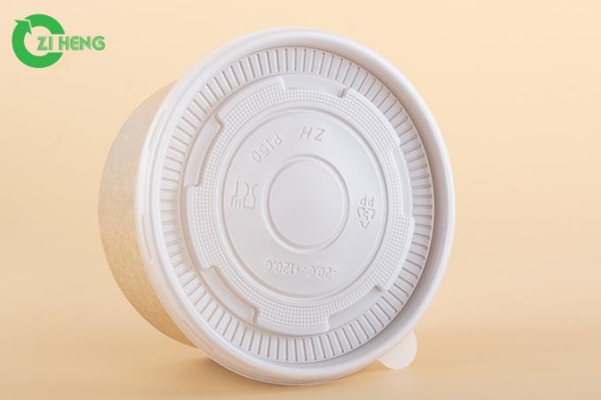 Microwavable Paper Food Bowls With Lids 42 Oz Eco Friendly For Noodles