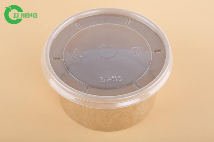 100% Recyclable Brown Paper Food Bowls 8 Oz Stocked Custom Logo Printed