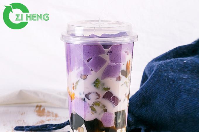 Grease Resistant PP Plastic Dome Cups , Supermarkets 500ml Plastic Cups