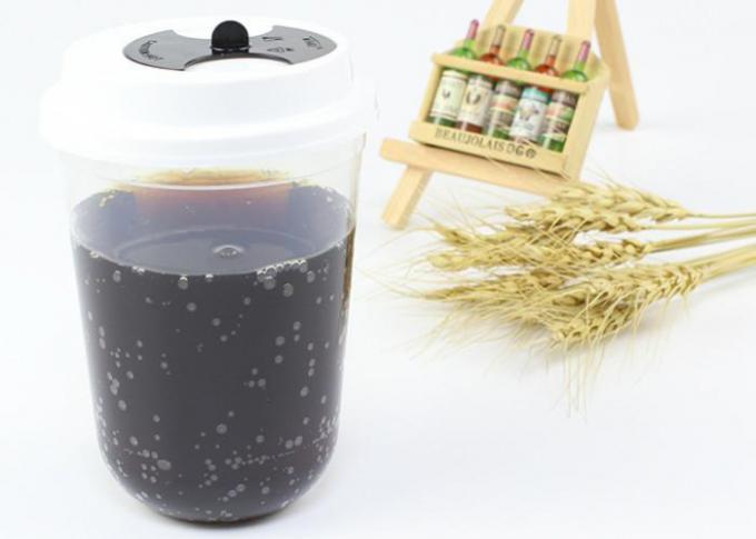 16 Oz Reusable U Shape Clear Plastic Cups Bubble Tea / Juice / Coffee With Lid