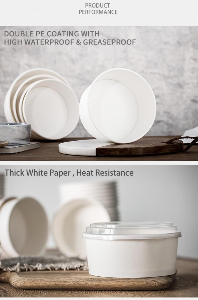 250ml 1500ml Large Disposable Salad Bowls Eco Friendly Food Grade