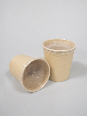 Microwavable Biodegradable Soup Cups Custom Kraft Paper Soup Bowl Food Package