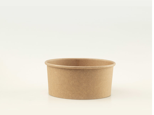 Wholesale disposable 1300ml PLA kraft paper salad bowl soup bowl
