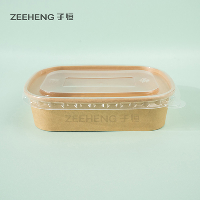 Take Away Recyclable Square Paper Bowls Food Bowls With Lids