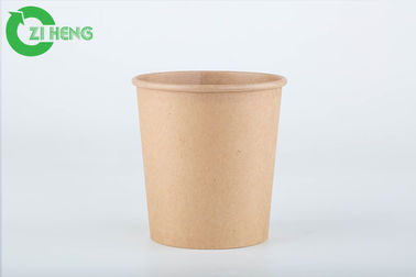 Compostable Kraft Paper Cups For Hot Drinks 480ml Biodegradable Printed Logo