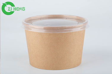 Biodegradable Stiffness Natural Kraft Paper 400ml Disposable Lunch Soup Bowl