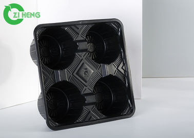 Hot Drink Plastic Cup Holder Tray , Hard Strong Coffee Tray Holder Eco Friendly