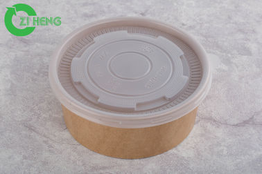 Environmental Friendly Round Kraft Paper Disposable Takeaway 1100ml Salad Bowls