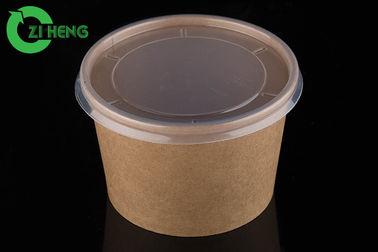 Kraft Brown 8 Oz Paper Bowls With Lids , Stunning Paper Bowls Party Packaging