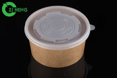 Desserts Hygiene Disposable Paper Bowls With Lids Smooth Top Break Proof