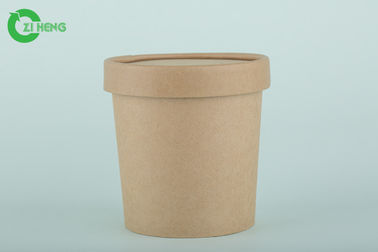 Microwavable double sided PE coating kraft paper soup porridge bowl 230ml