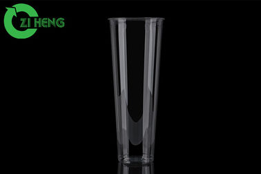 Sturdy Reusable Clear Plastic Cups With Lids For Beverage 1000ml High Stiffness