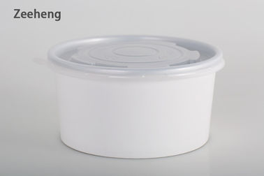 Round Shape White Kraft Paper Aluminium Foil Inside PE Coated Bowl Food Packaging