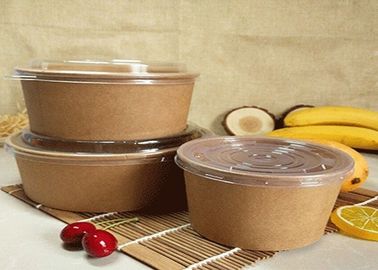 Customized Kraft Salad Fruit Food Paper Dessert Bowls With PLA Coating
