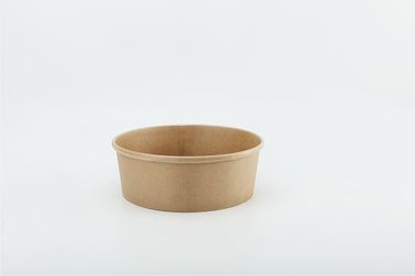 Brown Customized Takeaway Kraft Paper Bowls , Recyclable Paper Salad Bowls