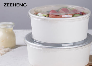 25oz 26oz 32oz Paper Food Bowls , White Hot Soup Or Ice Cream Disposable Paper Bowl