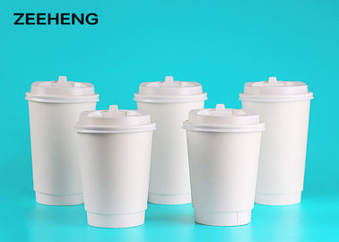 Single Use 400ml White Double Wall Paper Cup For Hot Tea Or Drink