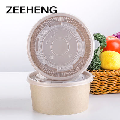 Microwavable Disposable Double PE Lined Paper Hot Soup Bowl 1300ml