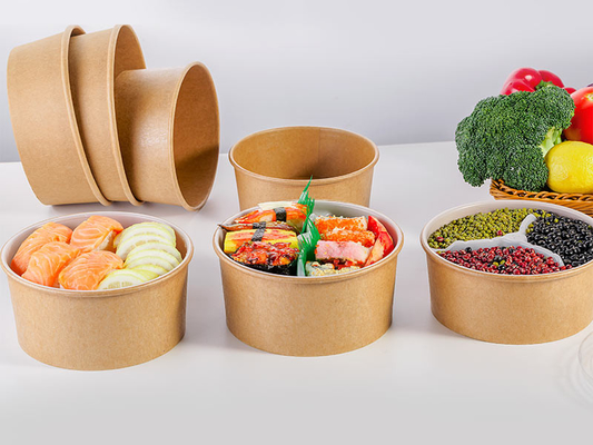 Sturdy Small Disposable Paper Bowls For Hot Soup , Recyclable And Microwavable