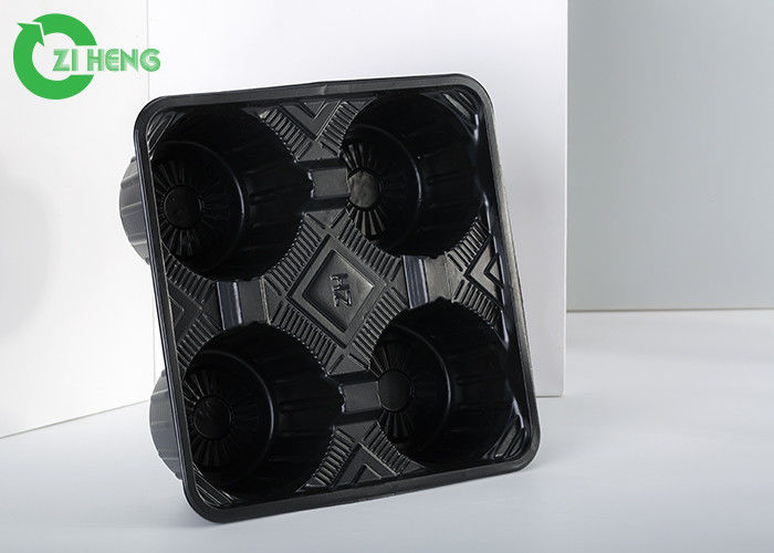 Hot Drink Plastic Cup Holder Tray , Hard Strong Coffee Tray Holder Eco