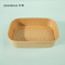 Eco - Friendly Recyclable Rectangle Kraft Paper Bowls Food Packing