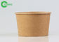 8oz Disposable Take Away Custom Logo Printed Brown Kraft Paper Bowl For Soup Yoghourt