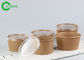 16oz Disposable Take Away Flexo Printing Waterproof Kraft Paper Soup Bowls