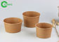 Disposable Take Out Double PE Coated Brown Kraft Paper Bowl 8oz For Soup