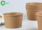 Disposable Take Out Double PE Coated Brown Kraft Paper Bowl 8oz For Soup