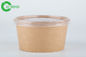 Food Grade Kraft Disposable Paper Recyclable 12oz Soup Bowls With PP White Lids