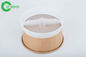 Microwave White Disposable Divided Plastic Plates 2 Compartment Round Shape