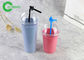 Sturdy Disposable PET Plastic Cups With Dome Lids Microwavable Eco Friendly