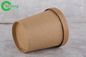 Food Grade Kraft Paper Cups 16 Oz Double PE Coating Thick Top Edge For Salad