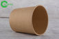 780 Ml Kraft Take Away Cup , Dessert / Salad Round Paper Cups With Lids