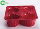Crack Resistance Disposable Cup Holder Tray For Four Cups 17.6 * 17.6 * 5.1 CM