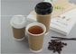 Takeaway Kraft Compostable Hot Paper Coffee Cups , Disposable Espresso Cups