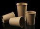 Logo Printed Kraft Paper Compostable Disposable Coffee Cups 16oz Leak And Grease Proof
