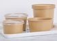 Strong Kraft Paper Bowls , Paper Soup Bowls Lined With Leak Proof Inner Coating