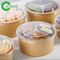 Mini Eco - Friendly Kraft Paper Bowls Disposable Heat Resistant For Hot Food