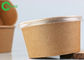Odourless Thick Salad Fruit Food Kraft Paper Bowls With Lids For Take Away