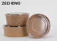 Single Wall Recycled Disposable Kraft Paper Bowls , Pla Coating Paper Snack Bowls