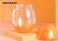 Orange Food Grade Logo Printed PET Plastic Bottle Egg Shape Water Cup