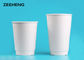 Single Use 400ml White Double Wall Paper Cup For Hot Tea Or Drink