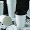 Single Use Custom Disposable Coffee Cups Recyclable 12oz 400cc Double Layer White Paper