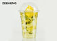 ISO9001 Thicken Clear PET Plastic Beverage Cup 400ml With Dome Lid