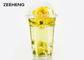 ISO9001 Thicken Clear PET Plastic Beverage Cup 400ml With Dome Lid