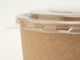 Biodegradable 500ml Kraft Hot Soup Paper Serving Bowls With Lid , Eco Friendly
