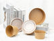 Recyclable Paper Soup Bowls , Custom Hot & Cold Paper Salad Containers