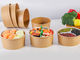 Disposable Hotel Large Kraft Paper Bowls For Take Away Durable Eco Friendly