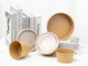Food Disposable Kraft Bowls With Lids 12 Oz Oil Resistance